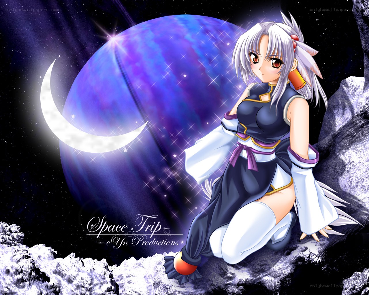 Anime girl on alien planet