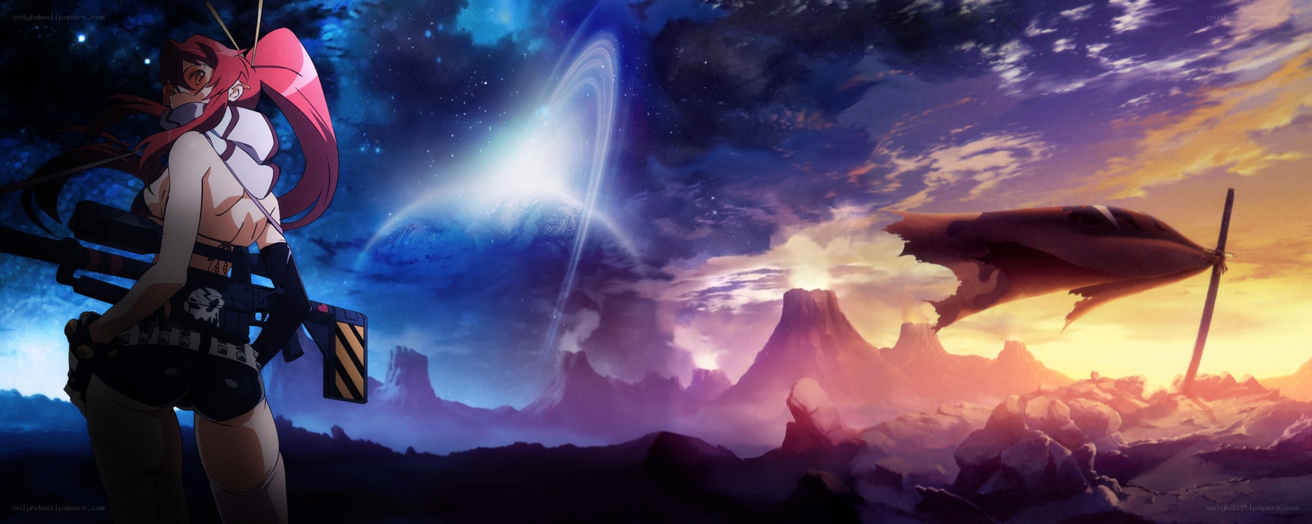 anime girl on alien planet