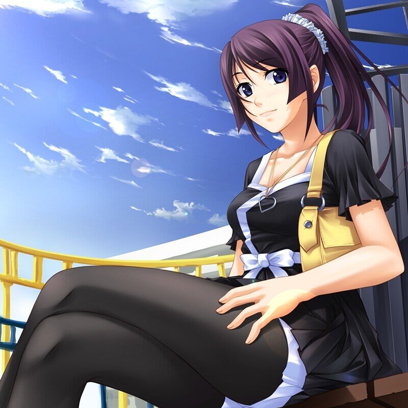 anime girl on balcony
