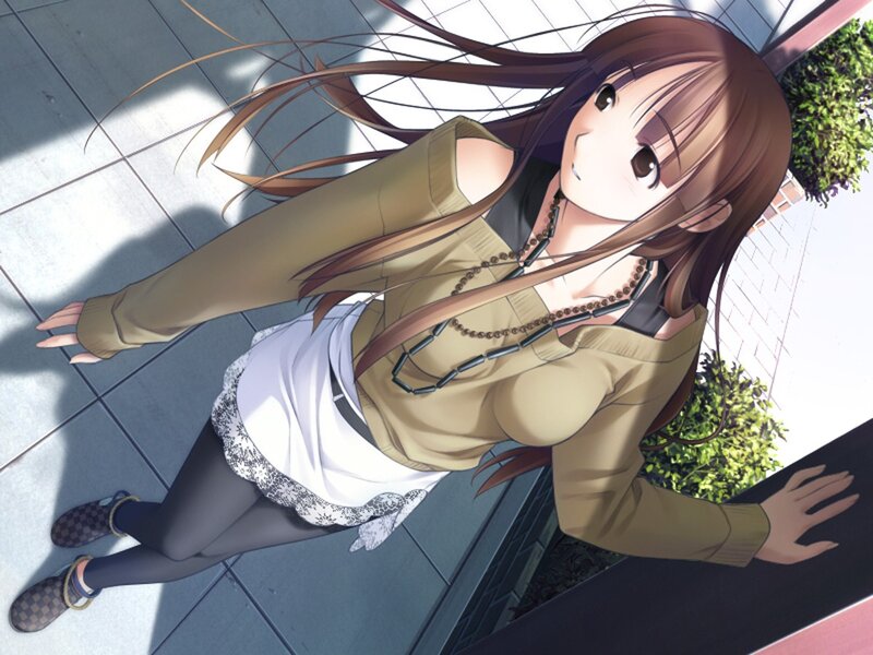 anime girl on balcony