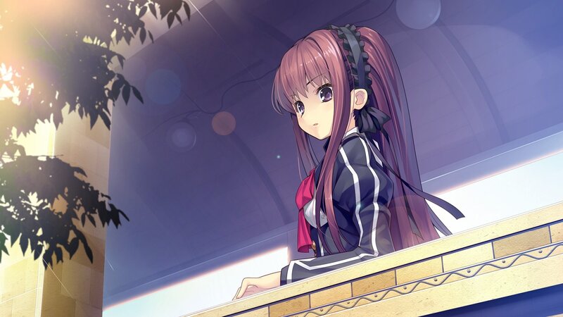 anime girl on balcony
