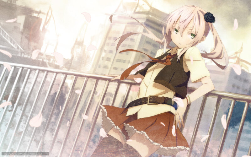 anime girl on balcony