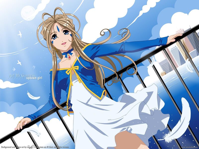 Anime girl on balcony