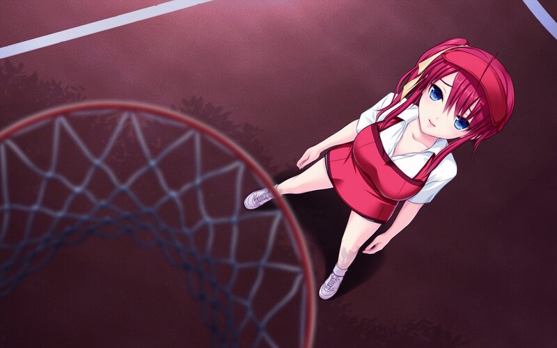 anime girl on basketball court