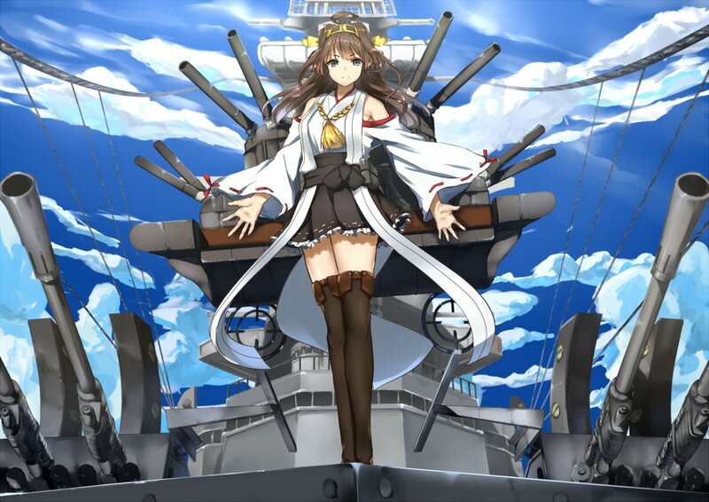 Anime Girl on Battleship — Blue, Dramatic