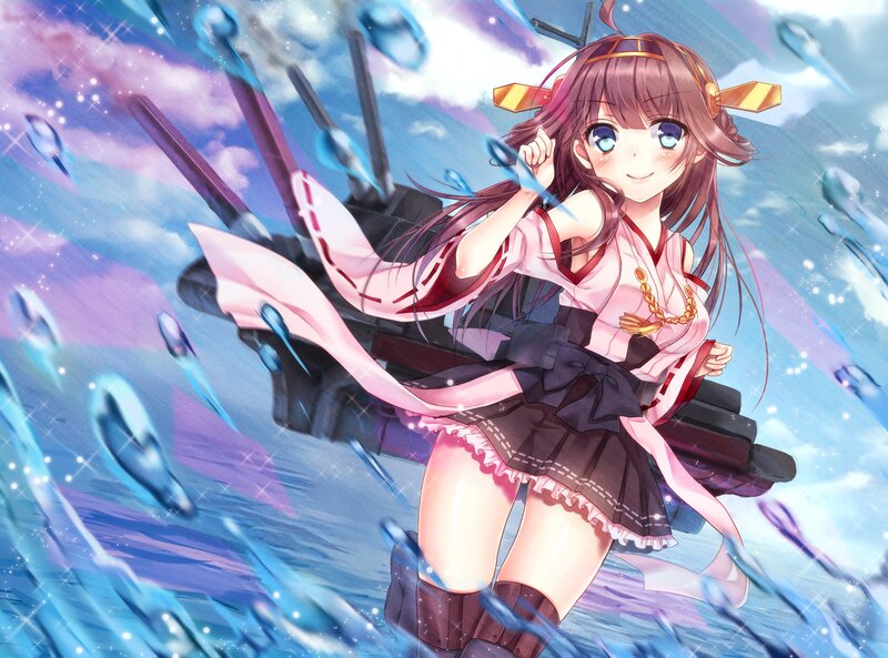 Anime Girl on Battleship — Blue, Dynamic