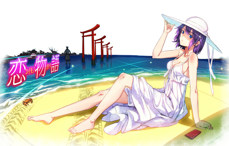 Anime Girl on Beach — Yellow, Serene, Afternoon, Digital Art