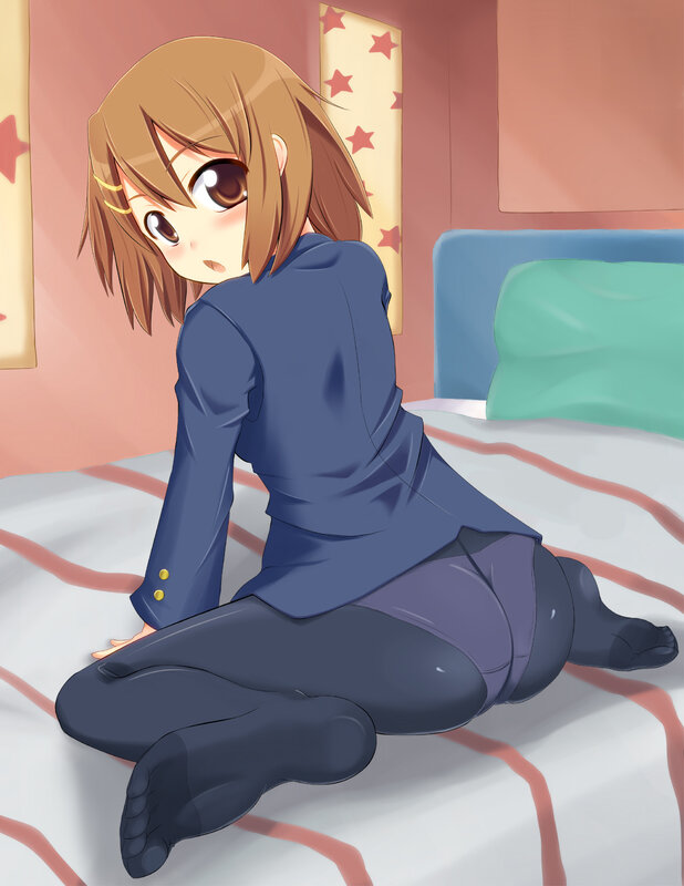 anime girl on bed