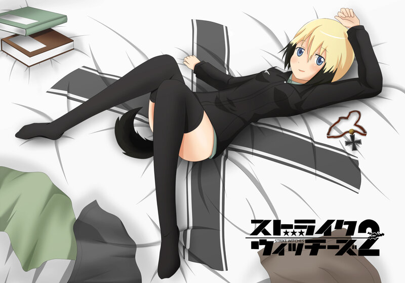 anime girl on bed