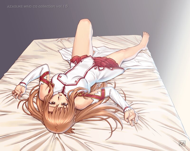 Anime girl on bed
