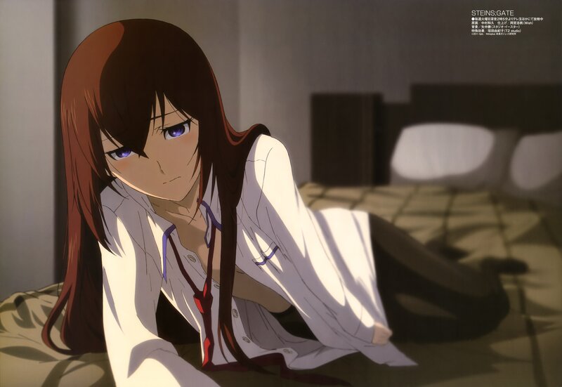 anime girl on bed in sunlight