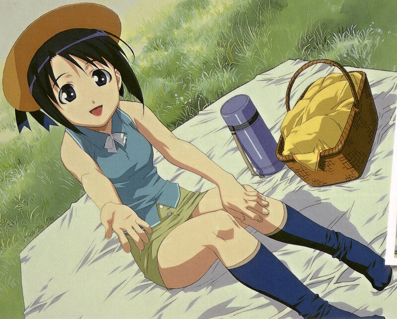 Anime Girl on Blanket