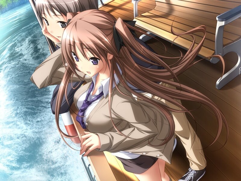 Anime Girl on Boat — Brown