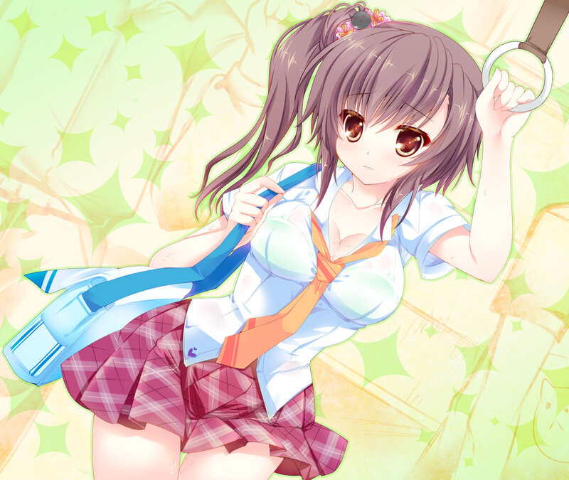 Anime Girl on Bus — Green