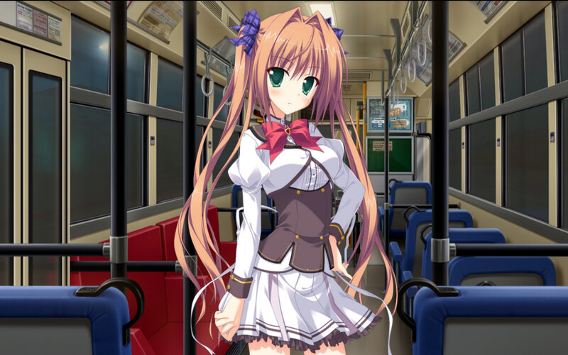 Anime Girl on Bus
