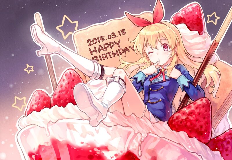Anime Girl on Cake — Pink