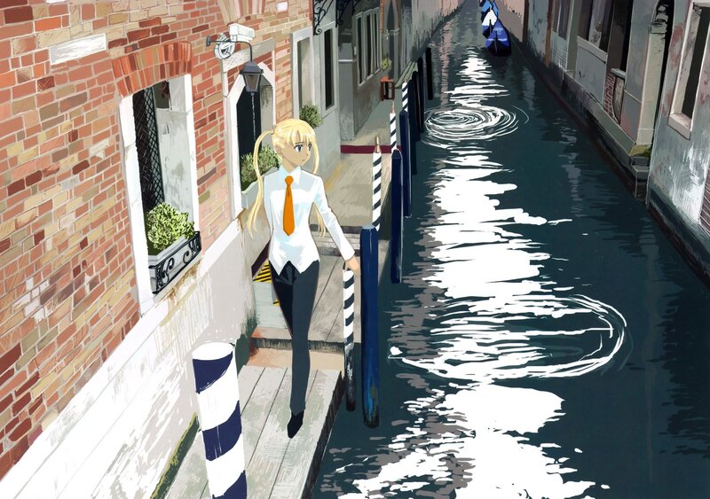 anime girl on canal walk