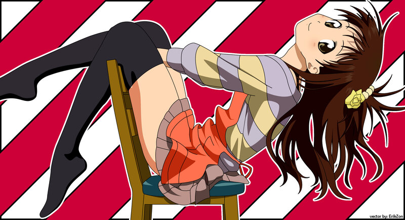 anime girl on chair