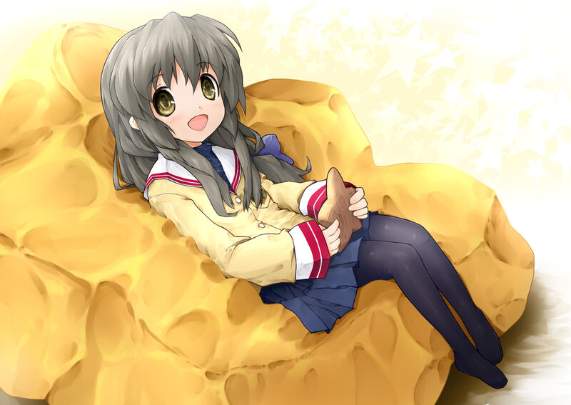 anime girl on cheese
