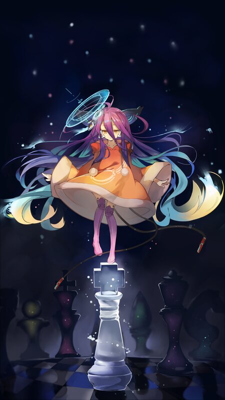 Anime Girl on Chess Piece