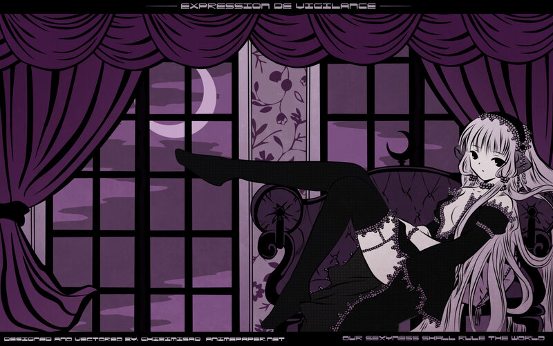 Anime Girl on Couch — Purple, Dramatic, Night