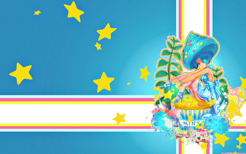 Anime Girl on Cupcake