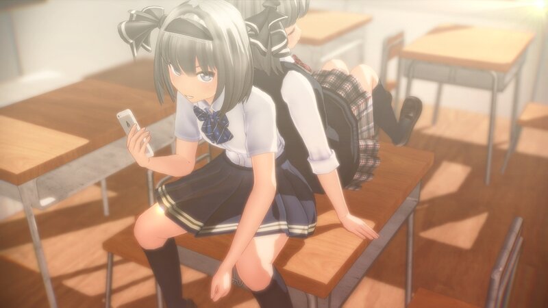 Anime Girl on Desk — Brown