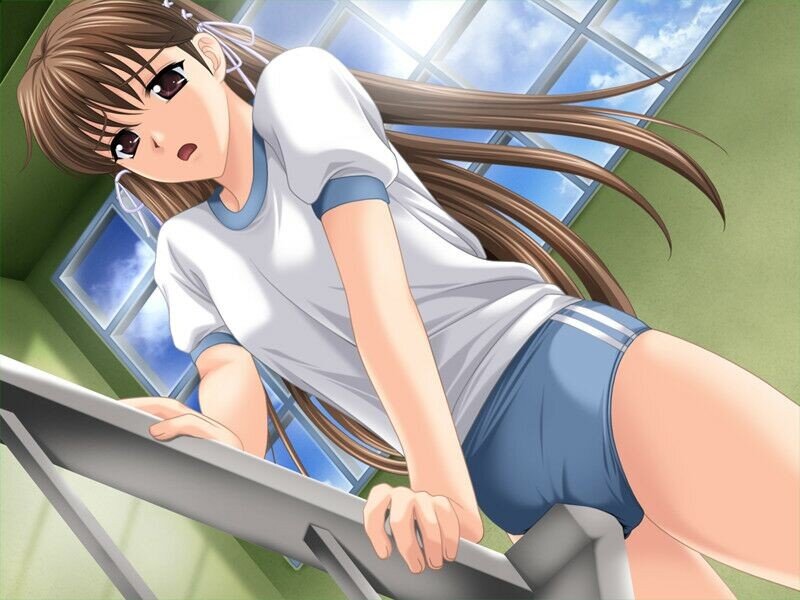 anime girl on exercise machine