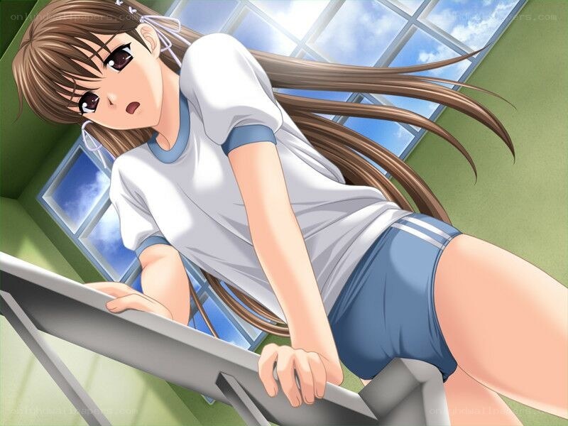 anime girl on exercise machine