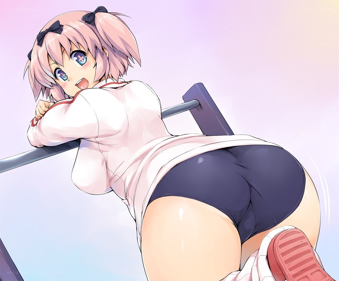 anime girl on exercise machine