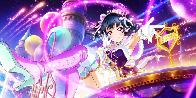 Anime Girl on Float — Purple