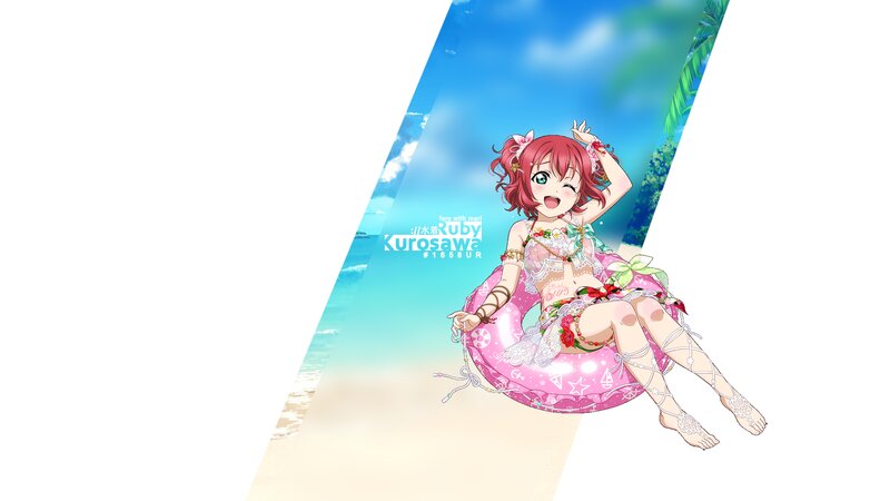 Anime Girl on Floatie — Pink