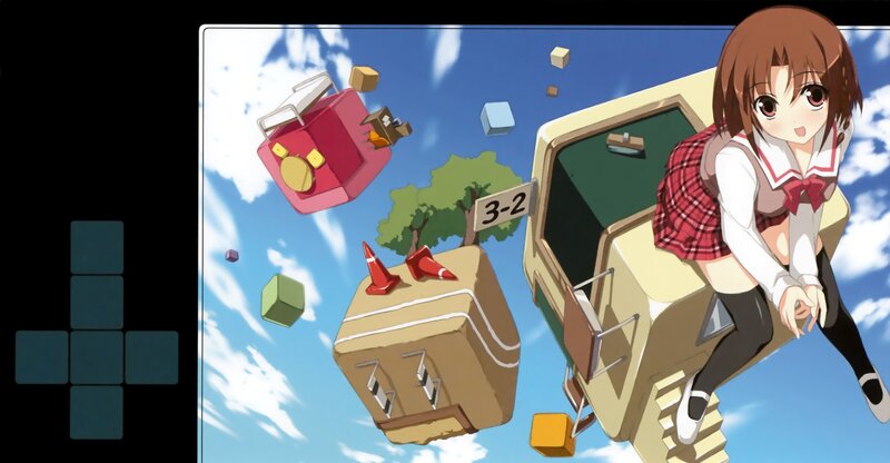 anime girl on floating classroom