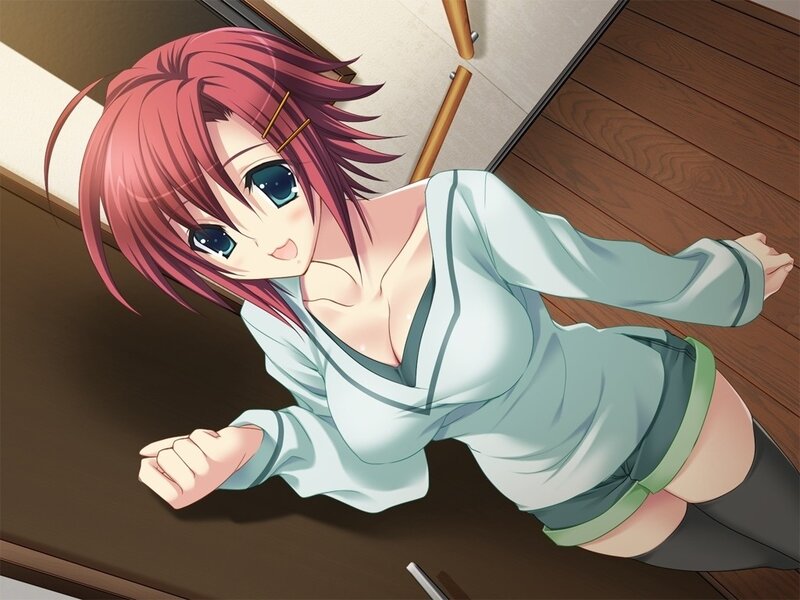 anime girl on floor