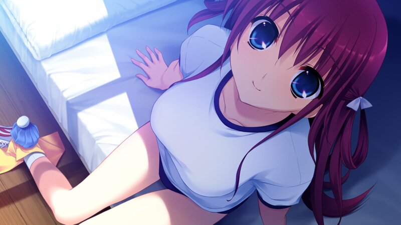 anime girl on floor