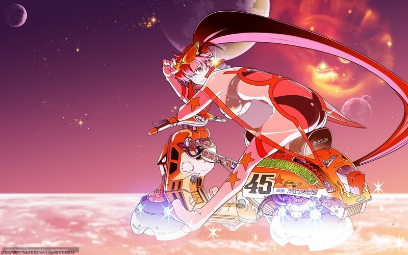 anime girl on futuristic motorcycle