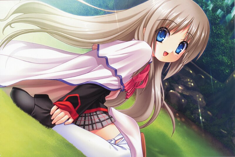 Anime Girl on Grass — Green