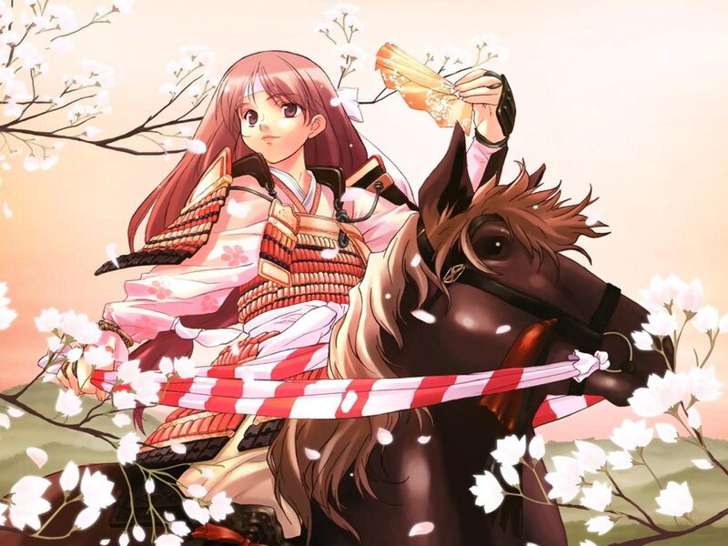 Anime Girl on Horse