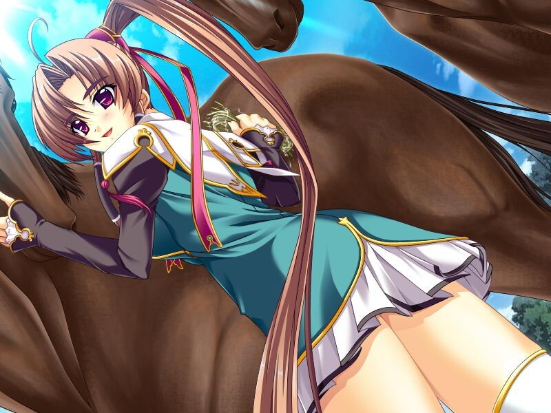 anime girl on horseback