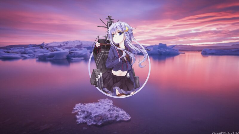 Anime Girl on Ice Floe