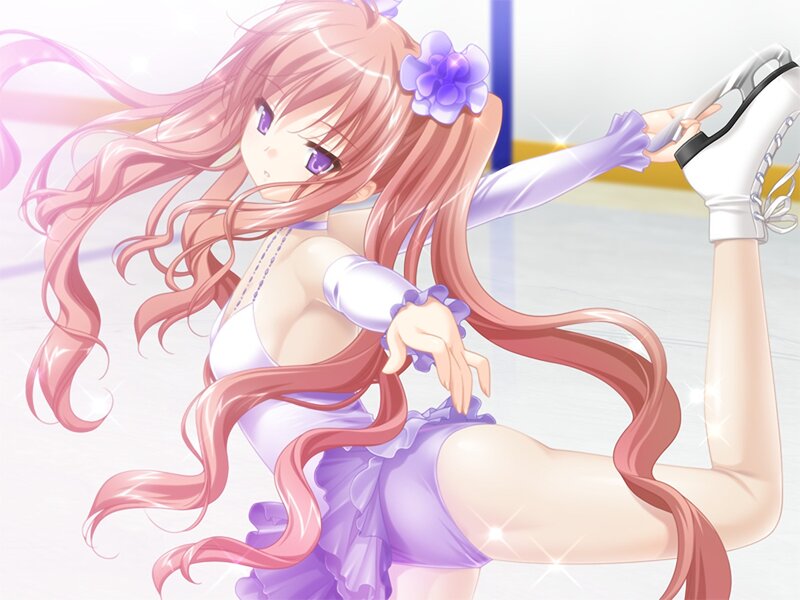 Anime Girl on Ice — Purple