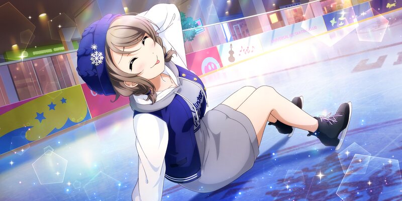 Anime Girl on Ice Rink