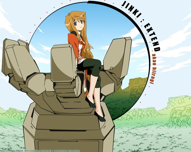 Anime girl on mech