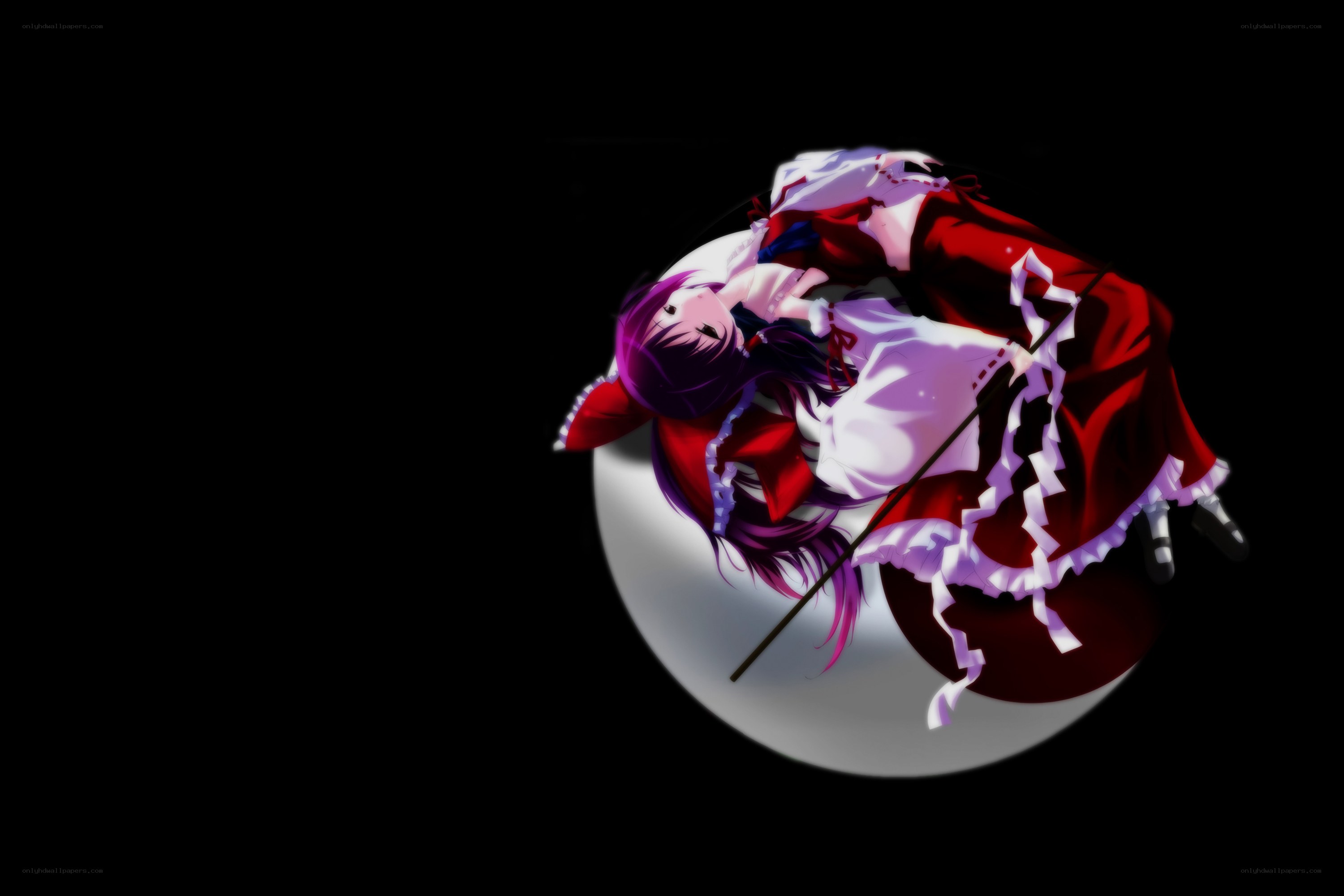 anime girl on moon