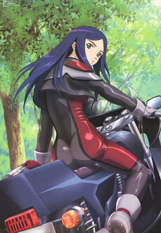 anime girl on motorcycle