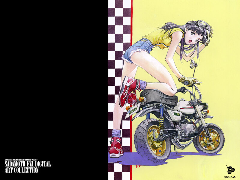 anime girl on motorcycle