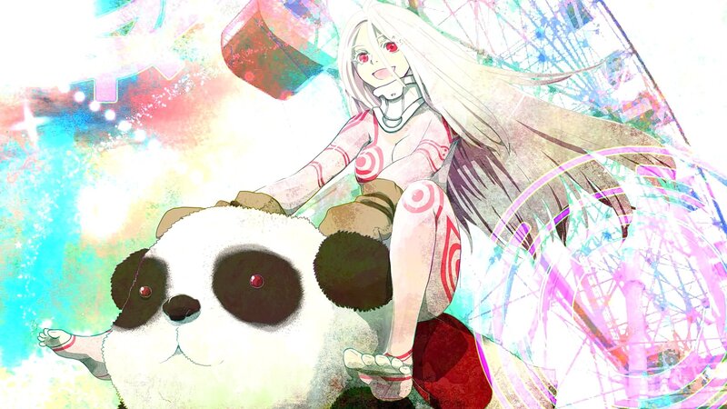 Anime Girl on Panda — White