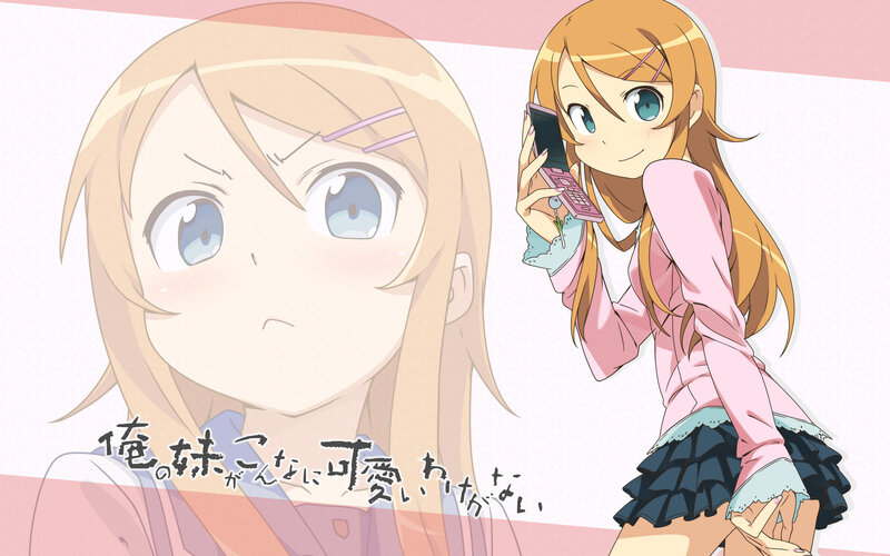 Anime girl on phone