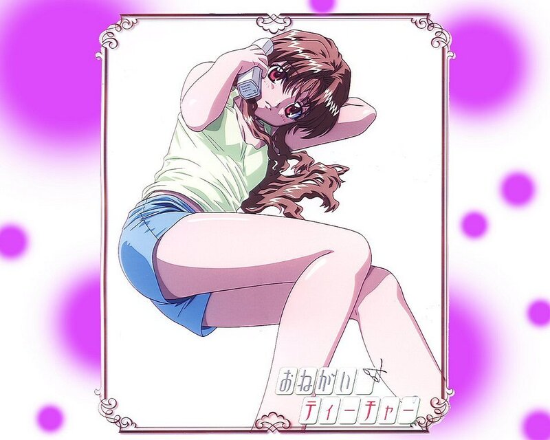 Anime girl on phone
