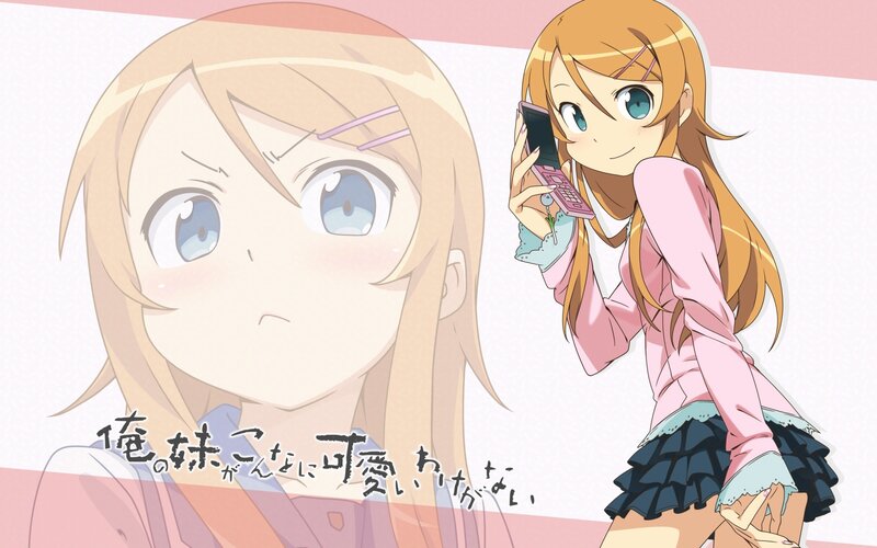 Anime girl on phone